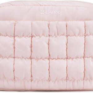 Elegant Pink Quilted Crossbody Bag - Lightweight Fashionable Handbag for Women